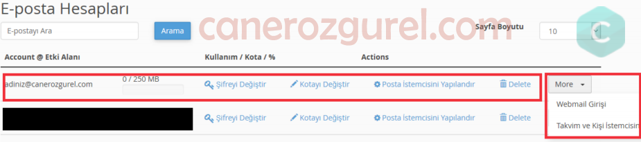 E-posta Ayarları