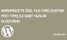 WordPress’te Özel Yazı Türü (Custom Post Type) Kullanarak Sabit Yazılar Oluşturma