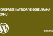 WordPress Kategoriye Göre Arama Formu