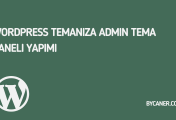 WordPress Temanıza Admin Tema Paneli Yapımı