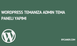 WordPress Temanıza Admin Tema Paneli Yapımı