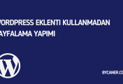 WordPress Eklenti Kullanmadan Sayfalama Yapımı