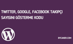 Twitter, Google, Facebook Takipçi Sayısını Gösterme Kodu