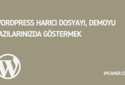 WordPress Harici Dosyayı, Demoyu Yazılarınızda Göstermek
