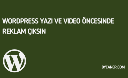 WordPress Yazı ve Video Öncesinde Reklam Çıksın