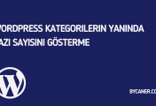 WordPress Kategorilerin Yanında Yazı Sayısını Gösterme