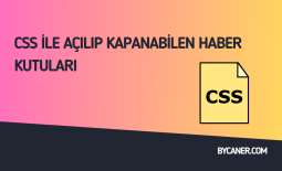 CSS ile Açılıp Kapanabilen Haber Kutuları