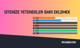 Sitenize Yetenekler Barı Eklemek