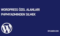 WordPress Özel Alanları Phpmyadminden Silmek